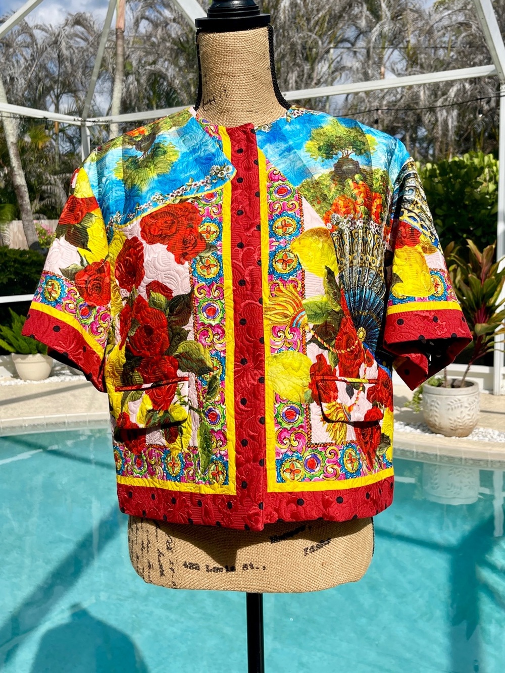 Dolce and Gabbana floral evening jacket size IT40